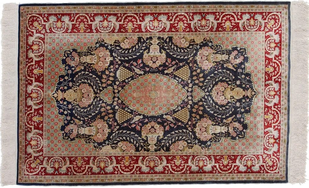Hereke Tappeto orientale 110x160 Rosso (Tacchino) Annodato A Mano