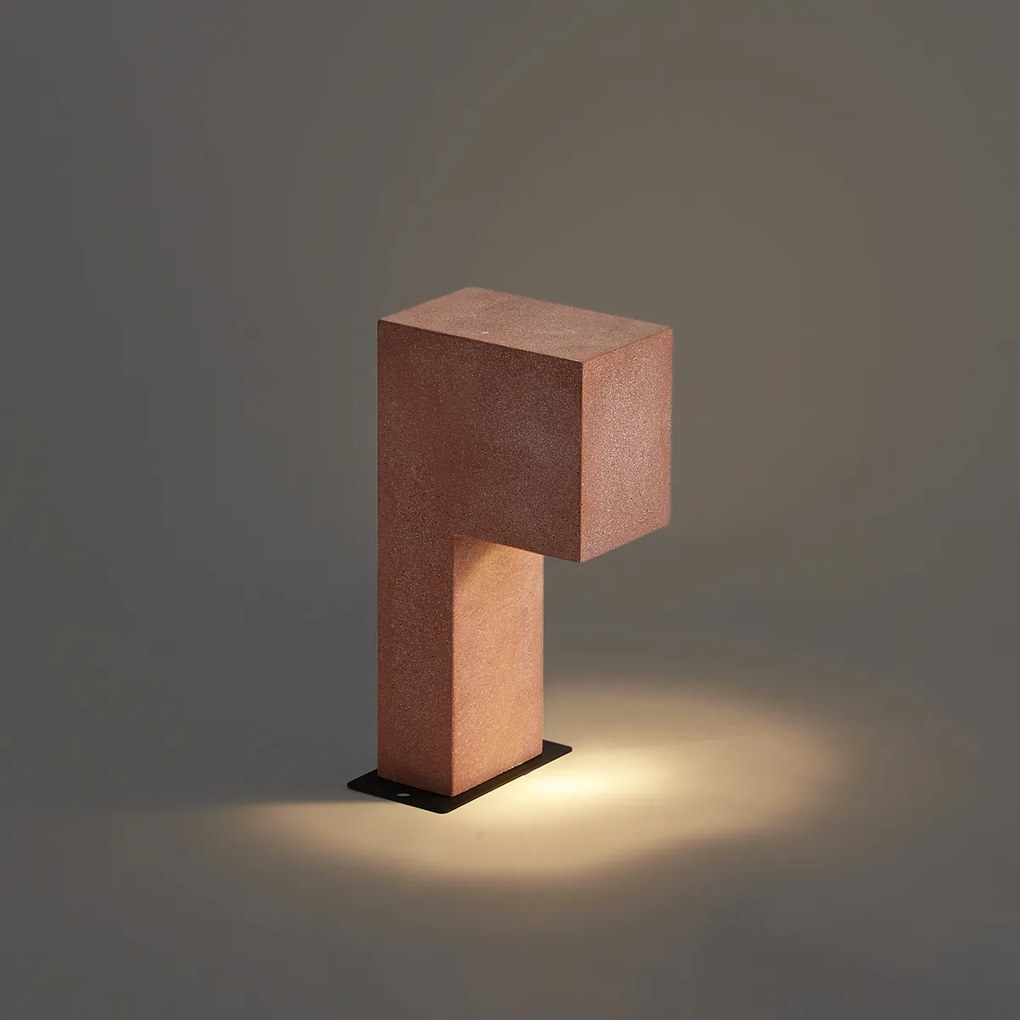 Lampione da esterno moderno terracotta 35cm IP44 - Pompei