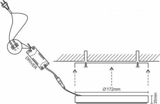Plafoniera LED LED/12W/230V 4000K diametro 17,2 cm