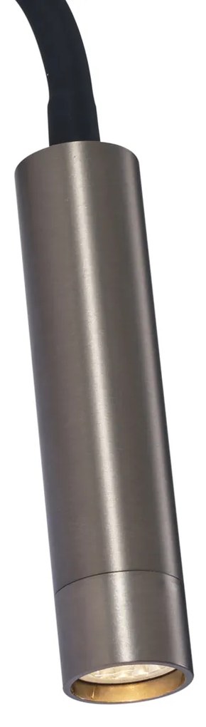 Lampada da parete moderna color canna di fucile con porta USB-C - Gosna