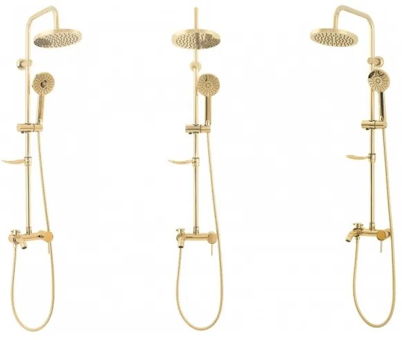 REA-P7006 - Set doccia con miscelatore LUIS oro