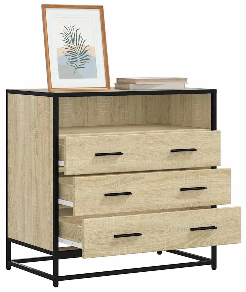 Cassettiera Rovere Sonoma 70x41x70 Cm İn Legno Multistrato /