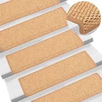 Tappeti Autoadesivi Scale Aspetto Sisal 15pz 65x25 cm Arancione cod mxl 73650