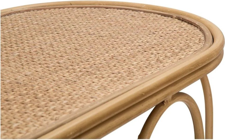 Tavolo consolle di colore naturale in rattan 32x110 cm Samui – Mauro Ferretti