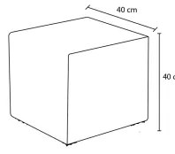 Pouf CUBI 40x40 cm antracite