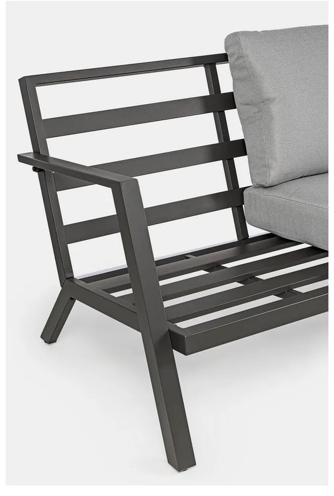 Set di mobili da giardino grigio in alluminio per 4 persone Harley – Bizzotto