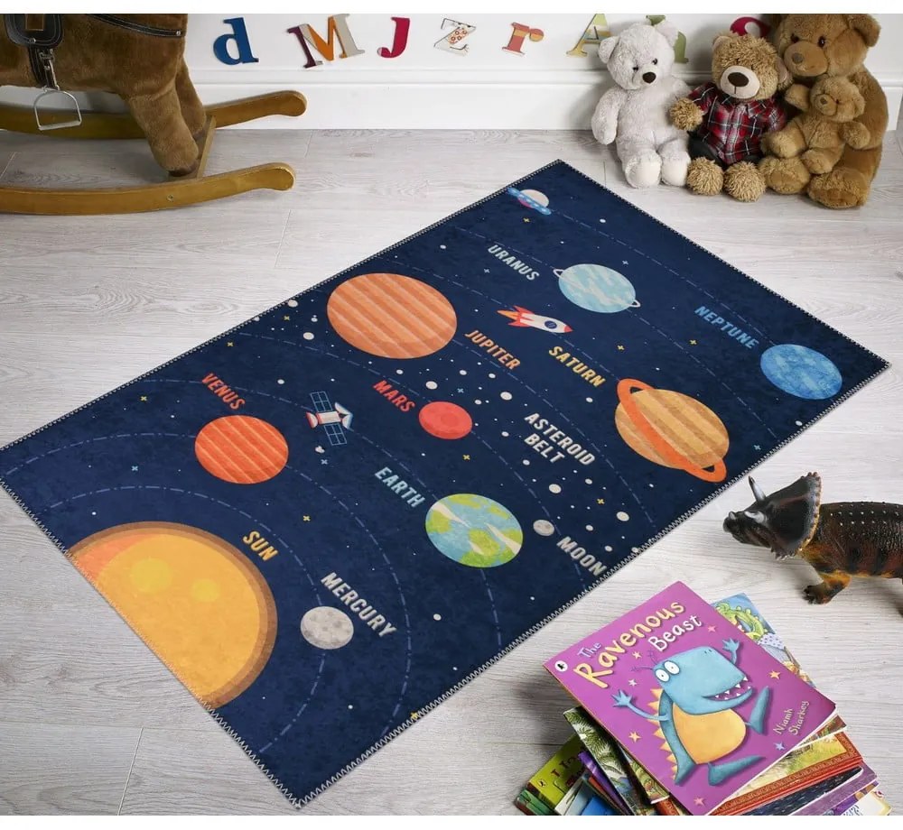 Tappeto per bambini 100x160 cm Solar System - Vitaus