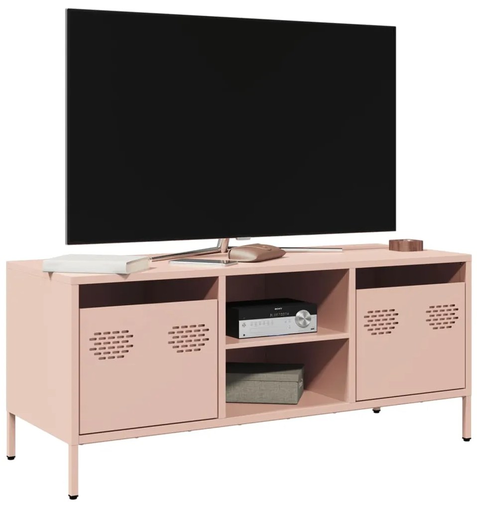 Mobile Tv Rosa 101,5x39x43,5 Cm İn Acciaio Laminato A Freddo /