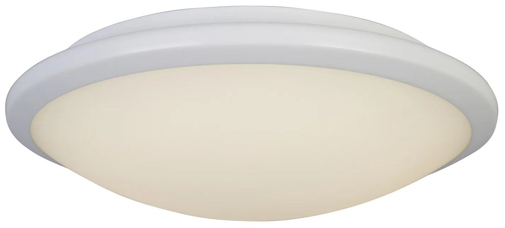 Plafoniera Contemporanea Knutsford Acciaio Bianco Vetro Led 14W 3500K