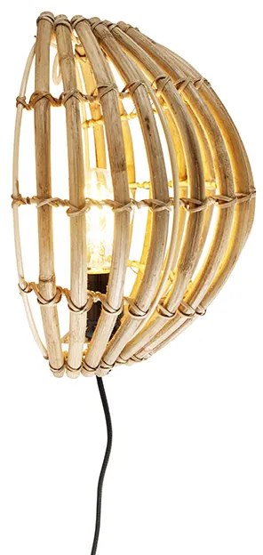 Applique da parete rustica in bambù - Canna