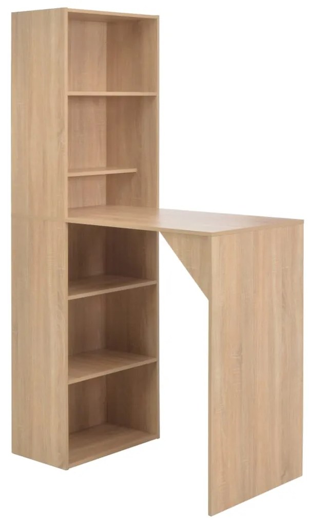 Tavolo Da Bar Con Mobiletto Rovere 115x59x200 Cm /
