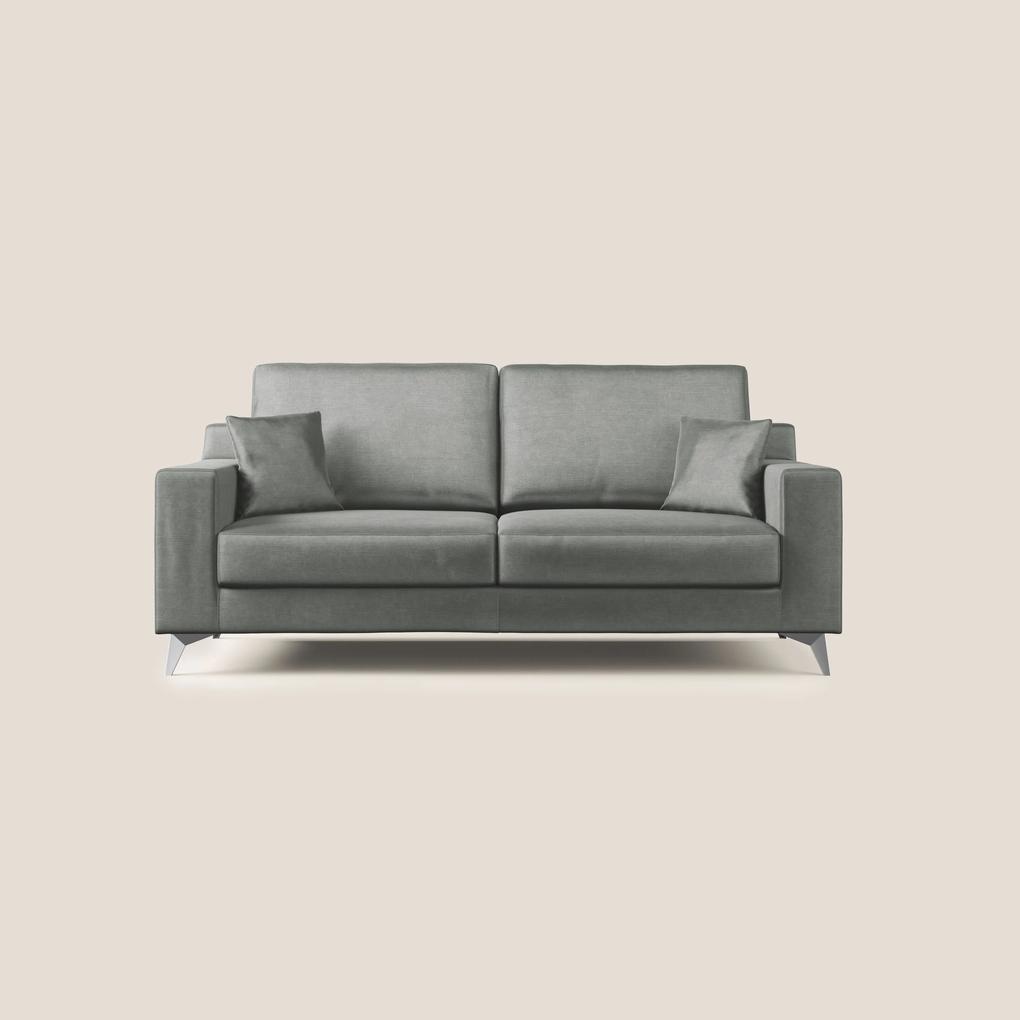 Michael divano moderno in morbido velluto impermeabile T01 grigio_chiaro 166 cm