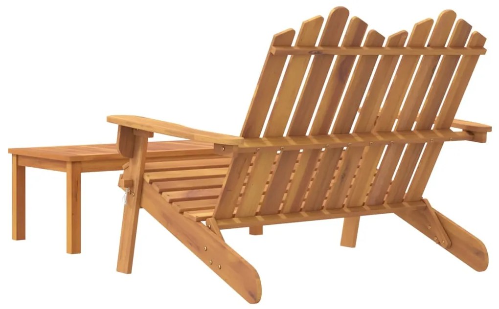 Set da salotto giardino adirondack 2pz legno massello di acacia