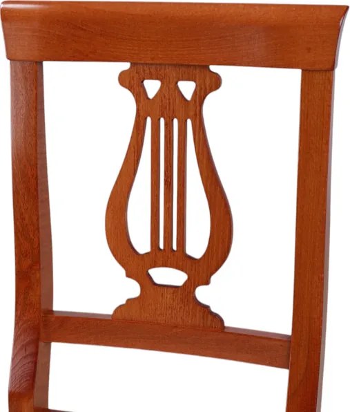 Sedia in legno massello Ciliegio con seduta imbottita LIRA SET 2 pezzi