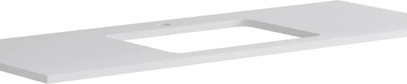 Top per lavabo semincasso Niwa 18045-MM L 120 x H 1.8 x P 46 cm laccato opaco bianco truciolare