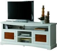 Mobile porta tv goccia l.170 p.46 h.69 legno,bianco e noce