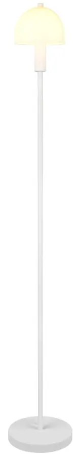 Lampada da terra bianca con paralume in vetro (altezza totale 120 cm) Glenn – Reality