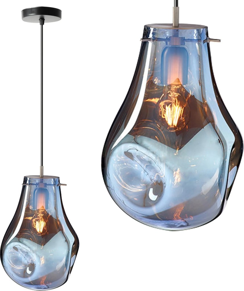 Lampada Di Soffitto Pensile Di Vetro APP327-1CP Blue