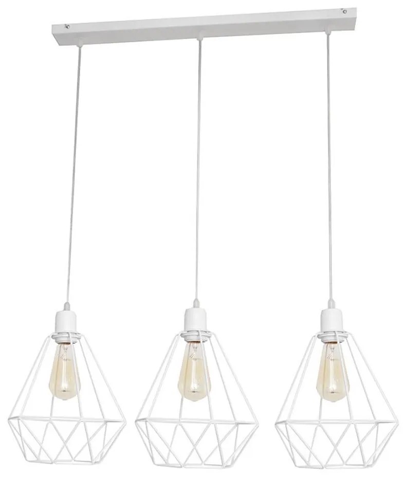 Lampadario KARO 3xE27/15W/230V bianco