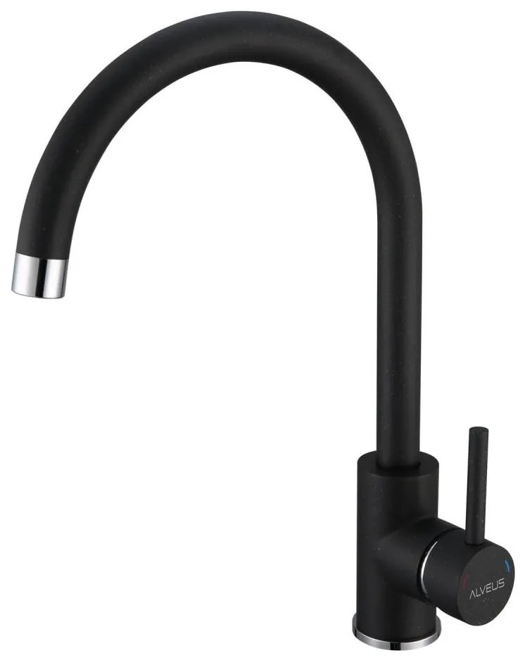 ALVEUS 1129039 - Rubinetto per lavello ROXA 35,1 cm granito/nero