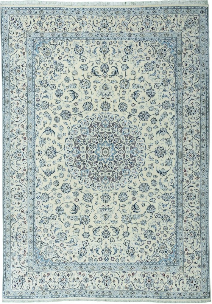 Nain Tappeto 340x240 Beige (Iran) Annodato A Mano