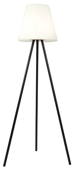 Lampada da terra per esterni moderna nera IP44 con LED solare - Virginia