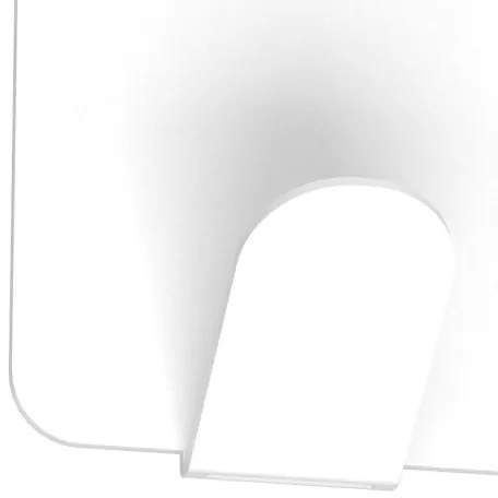 Gancio a muro 4x4 cm bianco