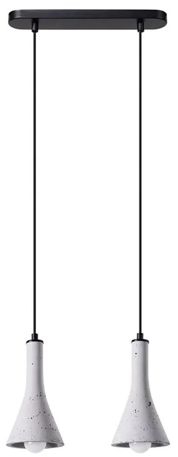 Sollux SL.1224 - Lampadario a sospensione con filo REA 2xE14/12W/230V calcestruzzo