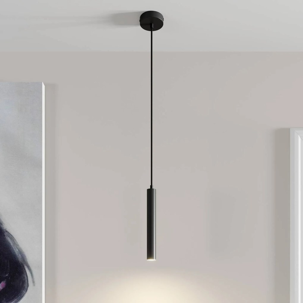 Arcchio Lampada LED a sospensione Franka, 1 luce, Ø 4 cm, nero