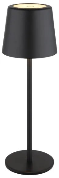Globo 58482B-LED Lampada da tavolo ricaricabile da esterno dimmerabile VAN. 2W/5V 2200mAh IP44 nero