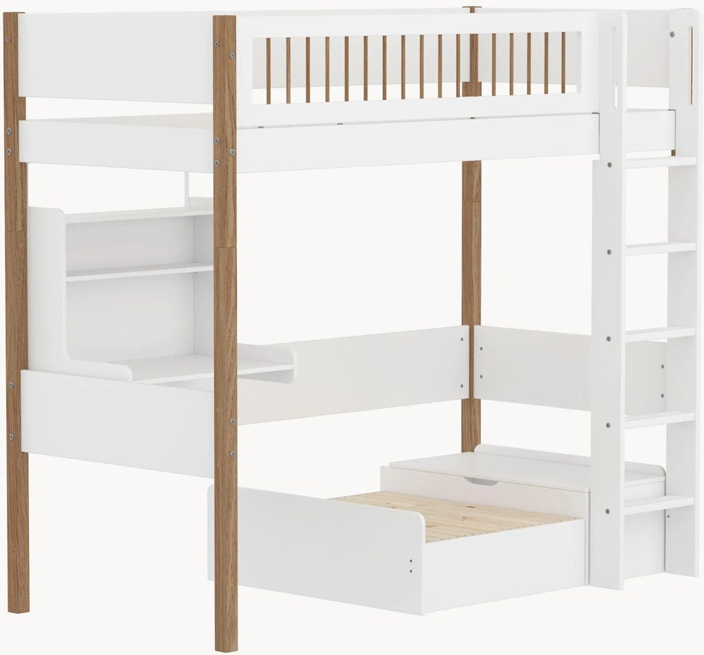Letto a scomparsa 2 in 1 in legno con scrivania Nor