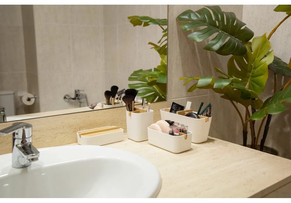 Organizzatore da bagno bianco Ecologic, 8,4 x 7,8 cm - Compactor