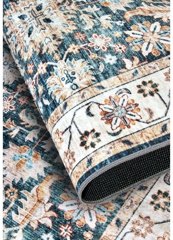 Tappeto blu 80x150 cm Saveh Blue Cream - Elle Decoration