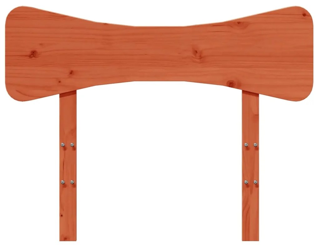 Testiera marrone cera 90 cm in legno massello di pino