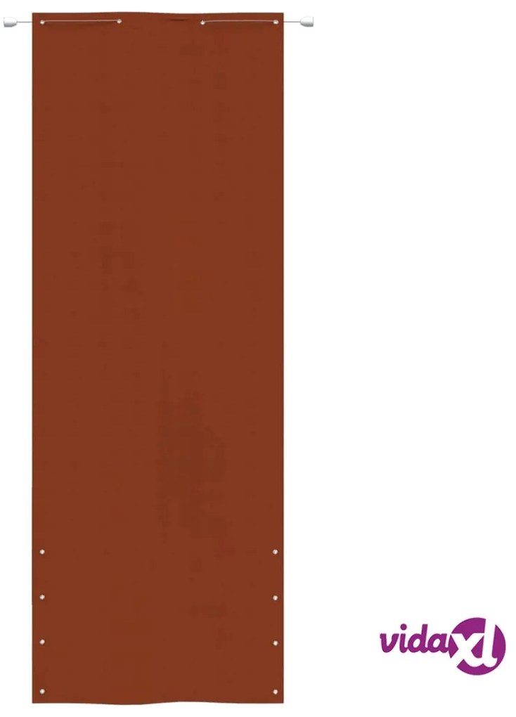 vidaXL Paravento per Balcone Terracotta 80x240 cm in Tessuto Oxford