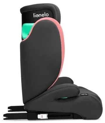 Lionelo - Seggiolino auto HUGO i-Dimensioni 100-150 cm nero/rosa