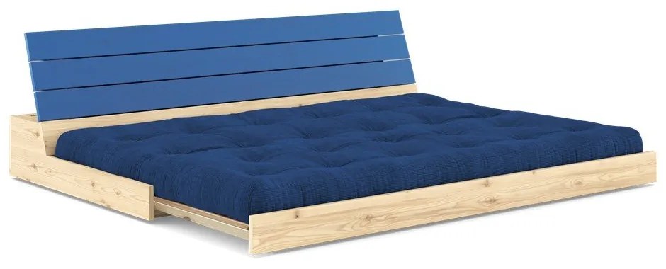 Divano letto in velluto a coste blu 196 cm Base - Karup Design