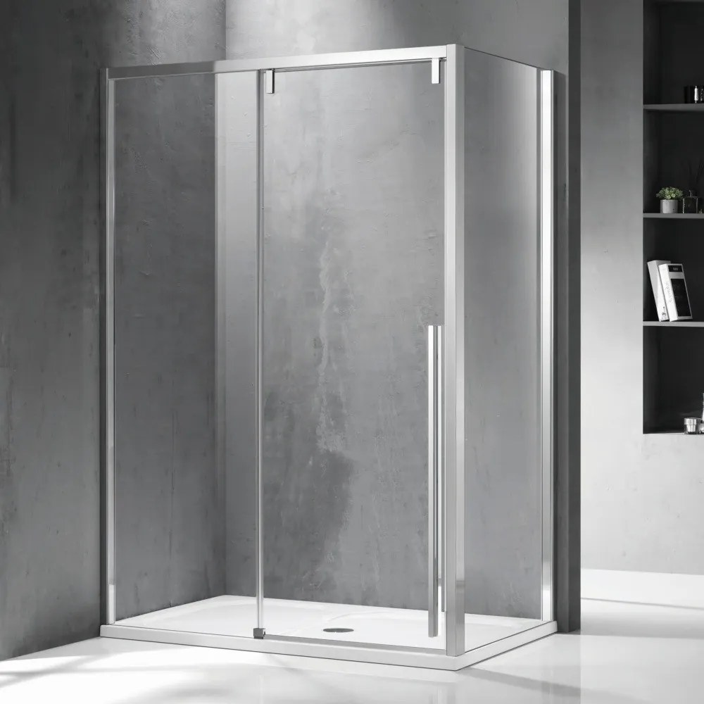 Cabina doccia 80x140 scorrevole e lato fisso vetro 8mm altezza h200 | KSA5000 - KAMALU