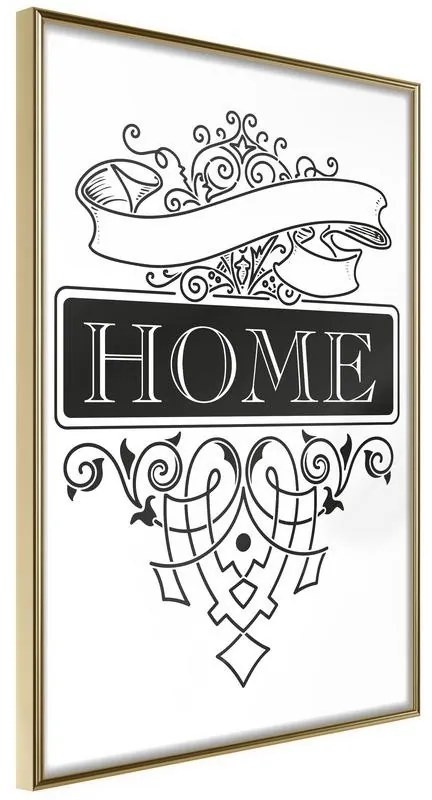 Poster  Home III  Cornice Quadri Cornice d'oro, Larghezza x Altezza Home decor 20x30