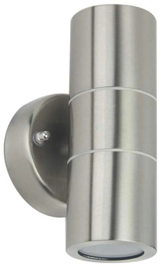 Applique Esterno Moderna Landon Acciaio 2 Luci Gu10 Ip54