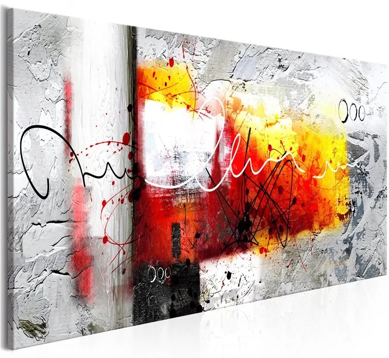 Quadro Hammer (1 Part) Red Narrow  Colore Giallo, Dimensioni e Misure 120x40