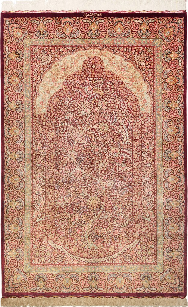 Ghom Tappeto persiano 100 x 160 Rosso (Iran) Annodato A Mano