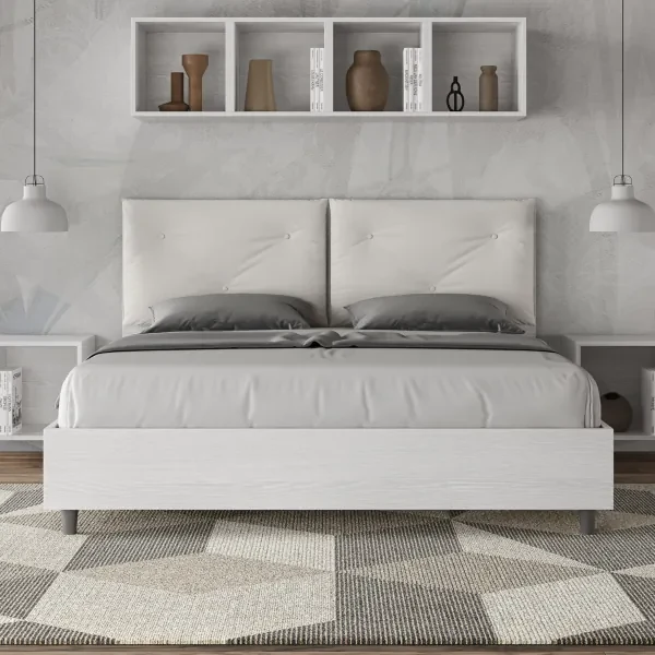 ITYHOME - Letto Appia 140x190 rete e contenitore grigio