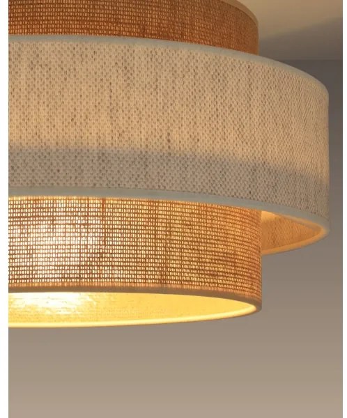 Plafoniera BOHO 1xE27/60W/230V Ø 40 cm crema/iuta