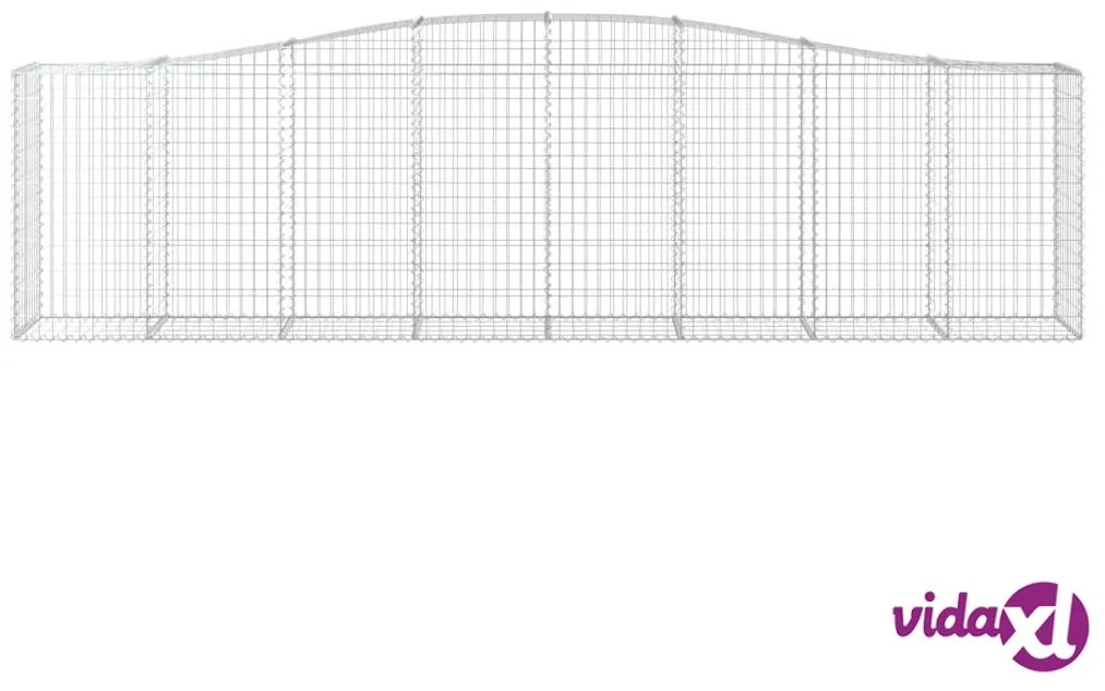 vidaXL Cesto Gabbione ad Arco 400x50x100/120 cm Ferro Zincato