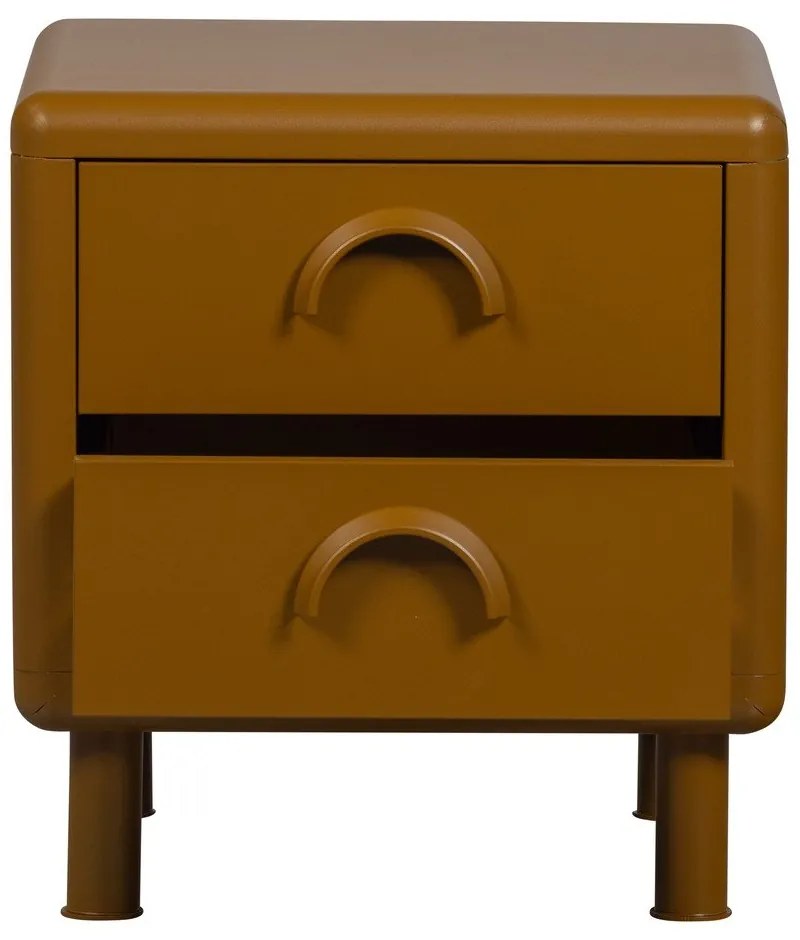 Comodino giallo ocra in metallo Rune – WOOOD