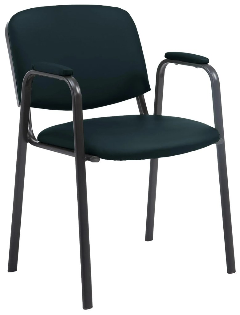 Sedia Ospiti Ken Pro İn Ecopelle: Comfort E Stile Professionale / Schwarz