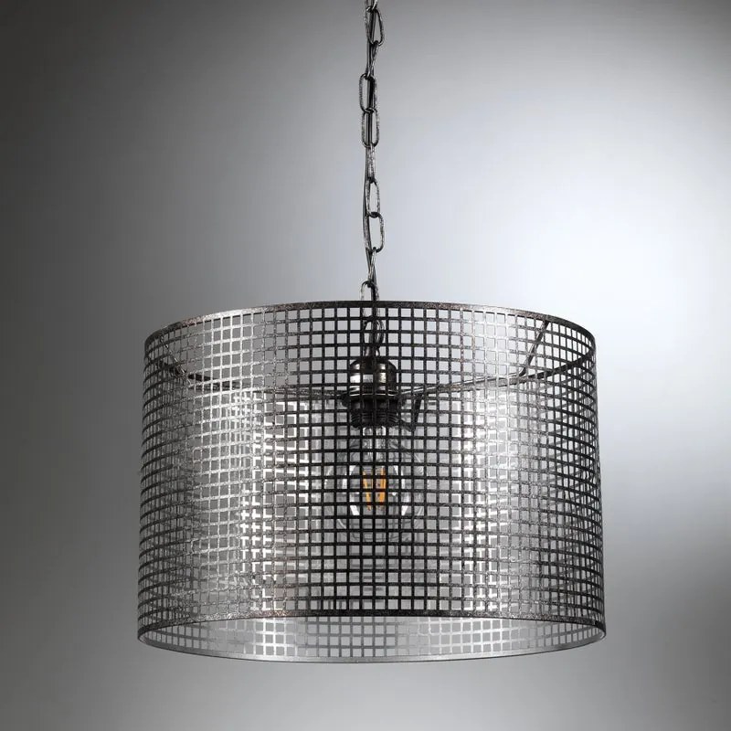 Lampadario Moderno Lampadario Moderno Flam E27 grigio paralume grigio E27