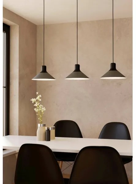 Eglo 99512 - Lampadario su corda ABREOSA 3xE27/28W/230V