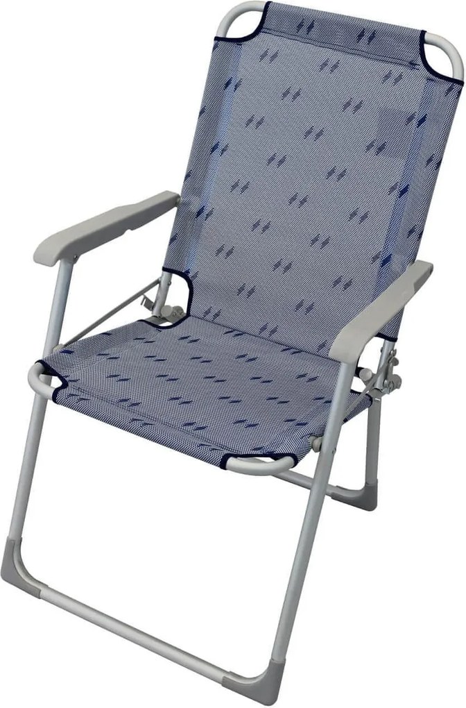 poltrona da spiaggia e campeggio pieghevole in alluminio e textilene cm 52 x 55 x 92 h